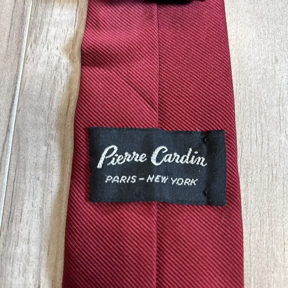 Pierre Cardin Boys Clip Adjustable Necktie Maroon